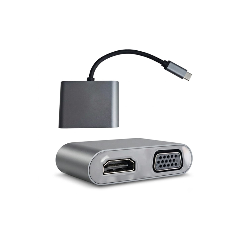 Type C to HDTV+VGA Multifunction Adapter